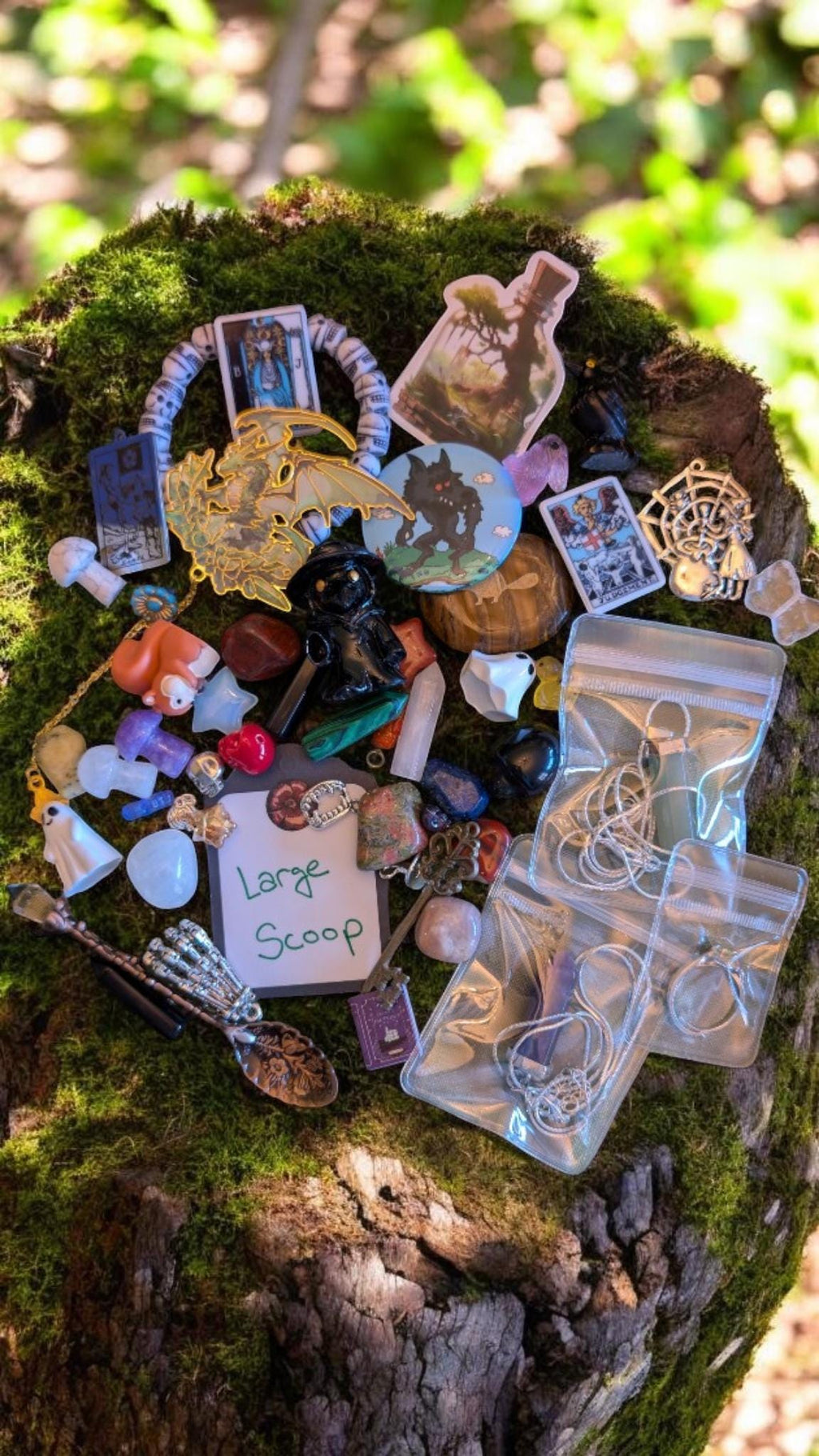 The Scoopothecary's Large Mystery Scoop: Witchy Confetti, Crystals, Jewelry, and Fun Curios