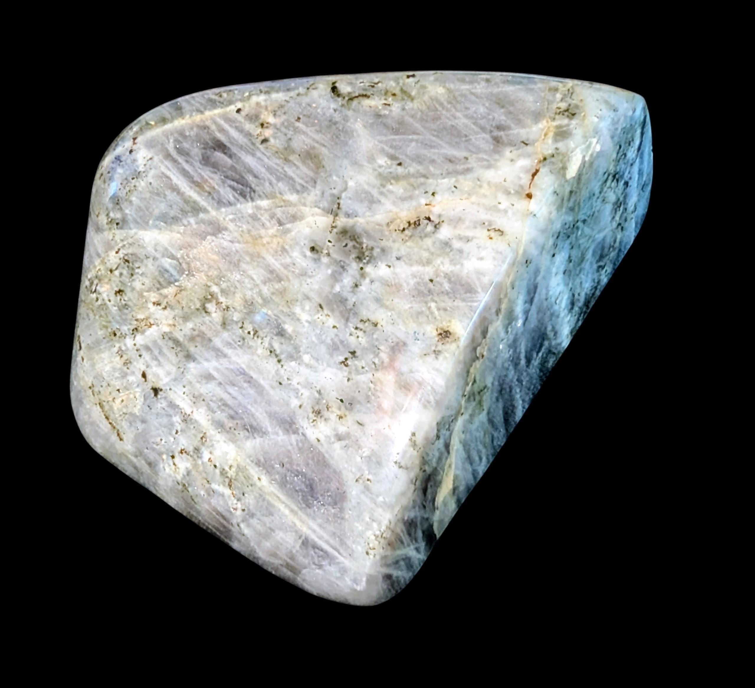 Labradorite Crystal Wedge: Shimmering, Displayable Stone