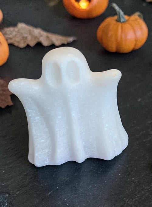 Ghost Divination Scoop: White Jade Ghost, Amethyst, Ouija Pin, Sage